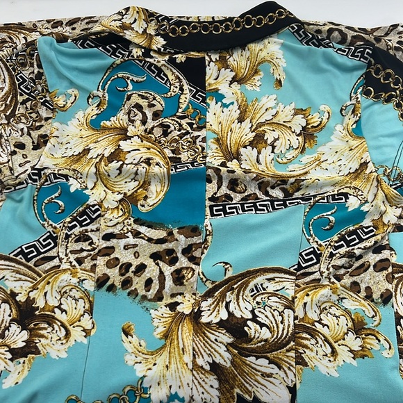 Cache Chain Print Polo Collared Dress - Picture 6 of 7